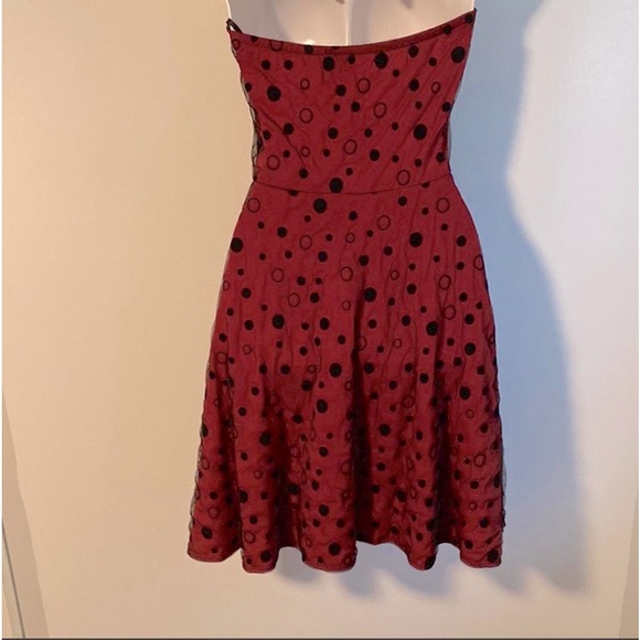 Pin up style dress red with Polka dots - Picture 2 of 6